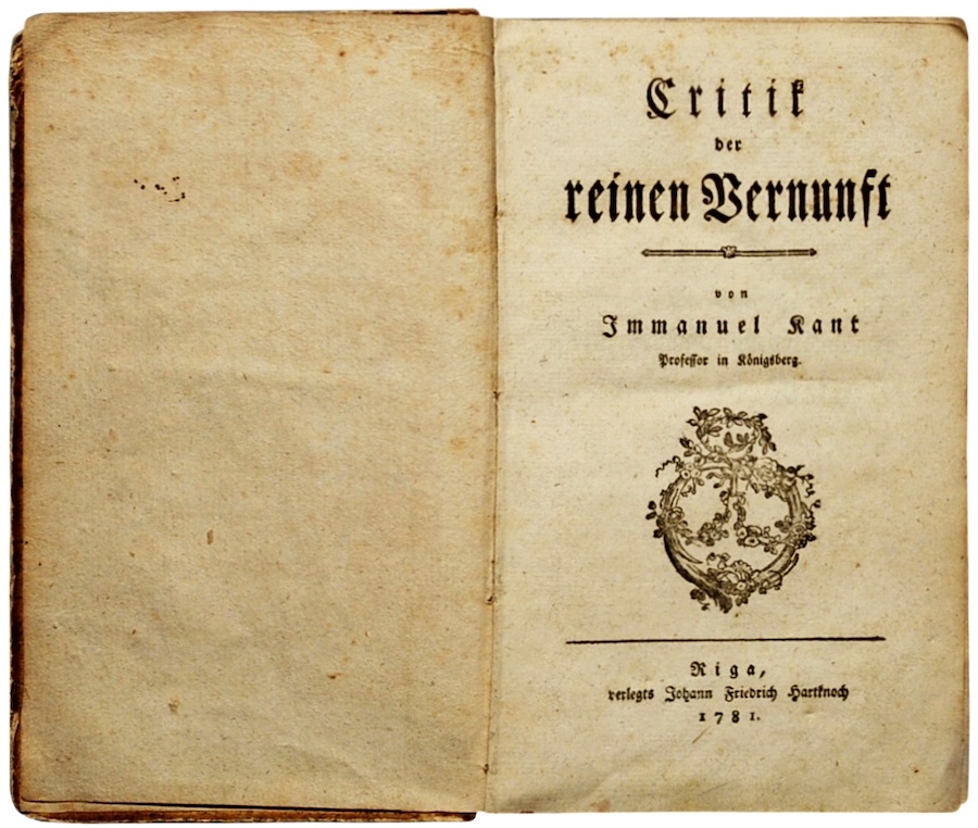 Kant Kritik der reinen Venunft 1781